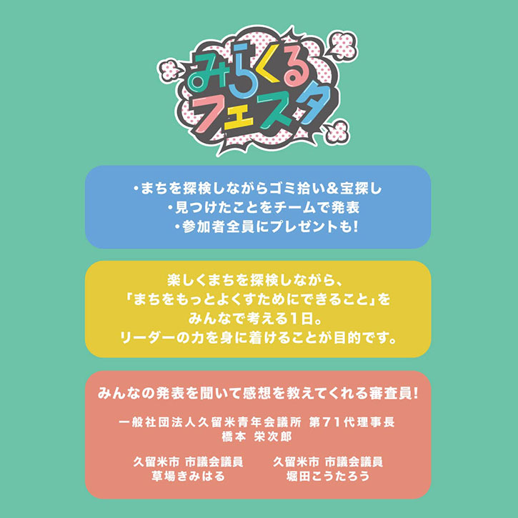 みらくるフェスタ～未来のリーダーたちの挑戦～